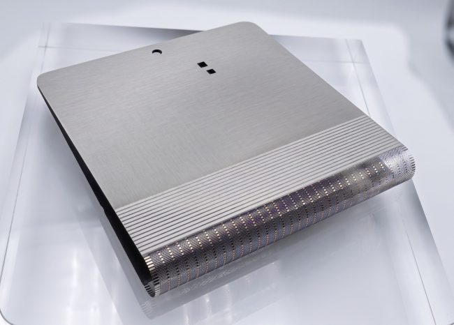 Thin titanium support plate with dense etched folding-zone pattern for foldable electronics DFM