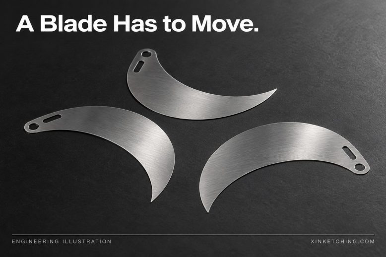 Three flat thin optical aperture blade blanks