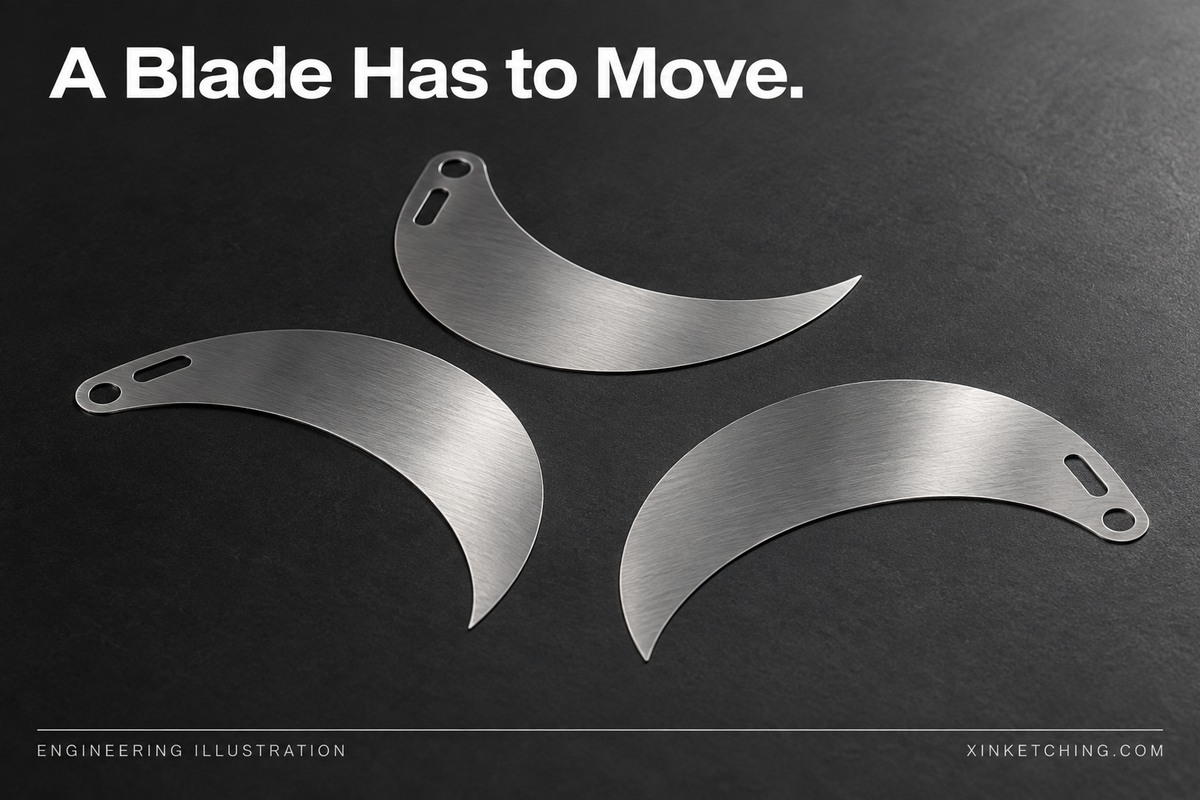 Three flat thin optical aperture blade blanks