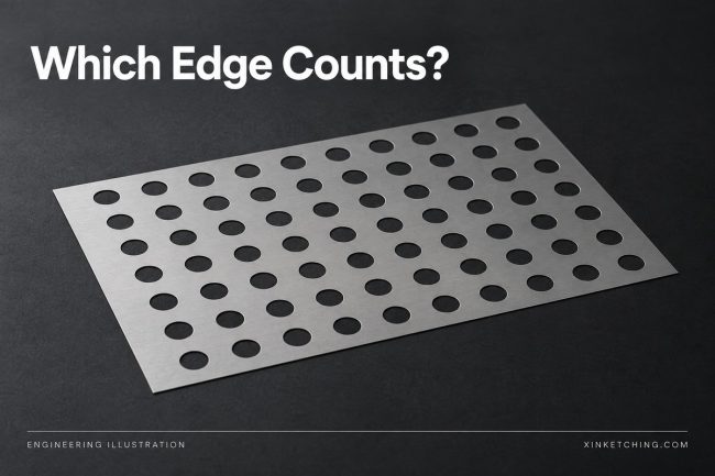 Flat perforated metal foil prepared for optical inspection