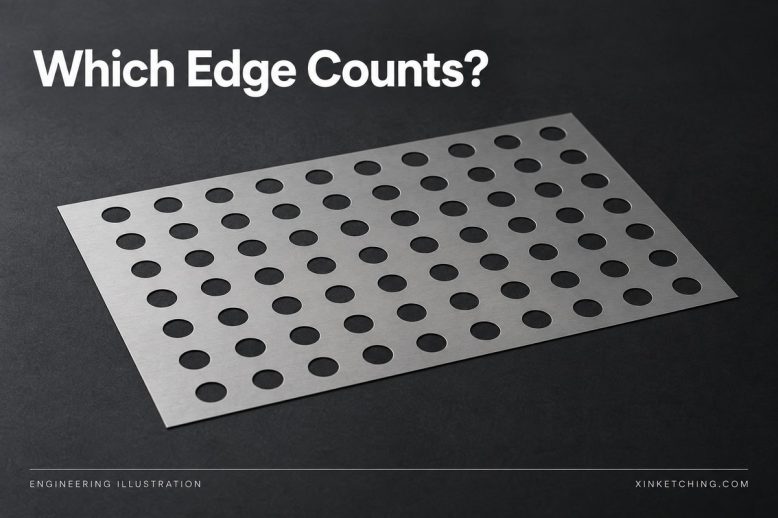 Flat perforated metal foil prepared for optical inspection
