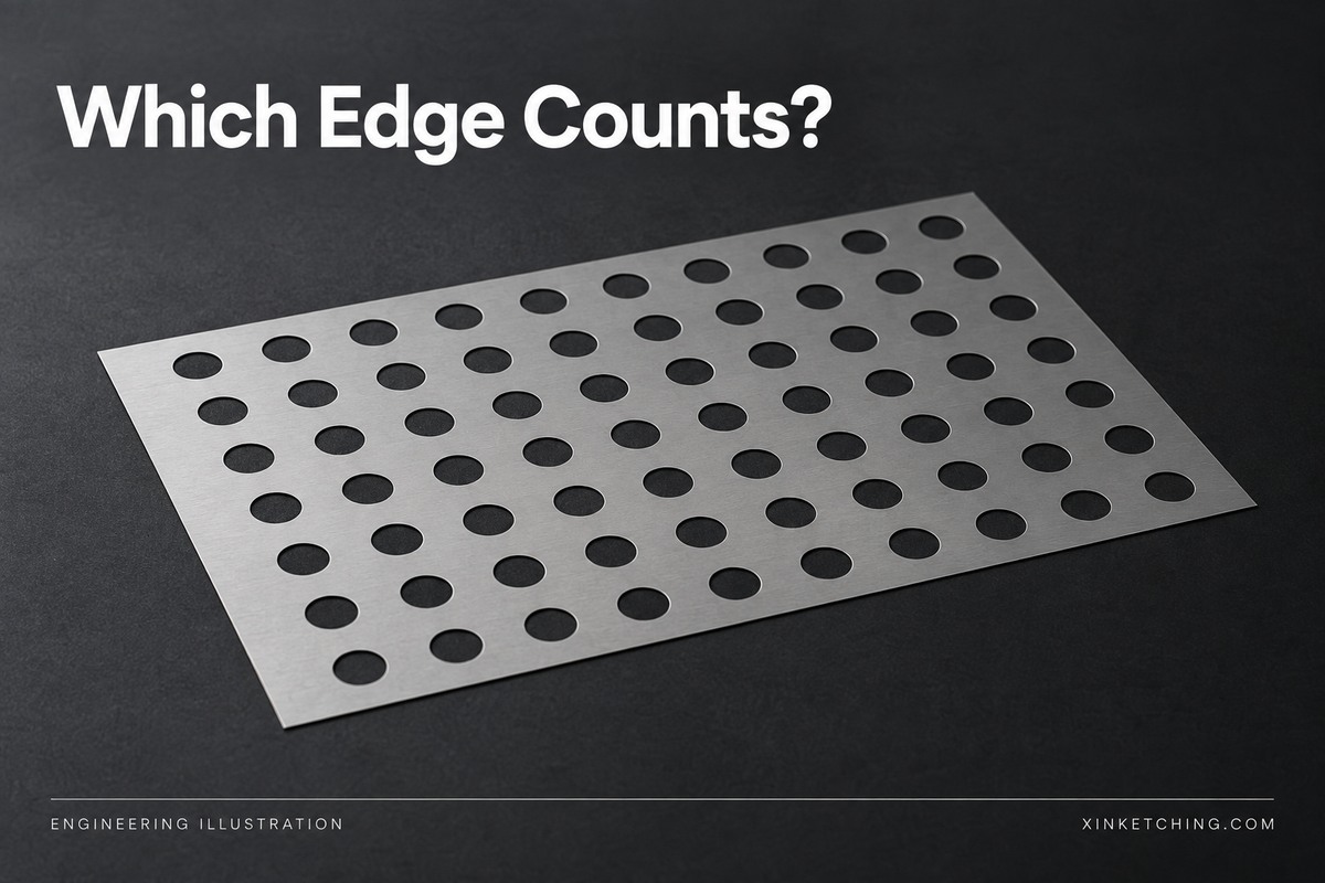 Flat perforated metal foil prepared for optical inspection