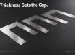 Three flat thin open-ended shim foils